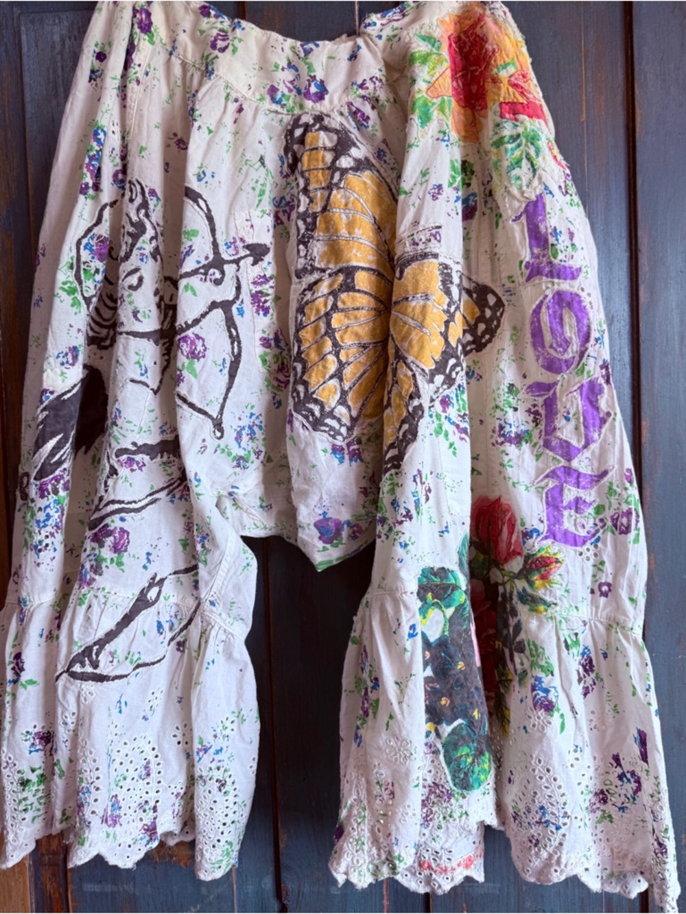 Magnolia Pearl Love Graffiti Poetry Eyelet European Cotton Thoreau Bloomers OS